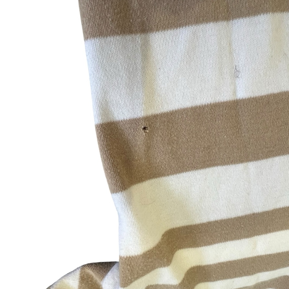 Vtg Christian Dior Brown Gray Striped Long Sweater Cape Cardigan Women’s Medium - Picture 8 of 10